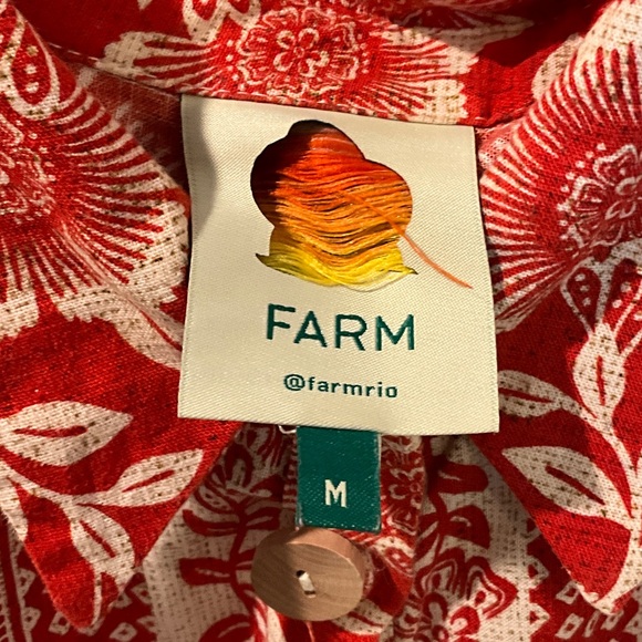 FARM Rio Red and White Floral Jumpsuit - Picture 2 of 2